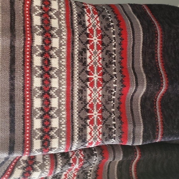 TIARA INTERNATIONAL size small zipper sweater. Gray, white & red. GOOD C… - Picture 7 of 11